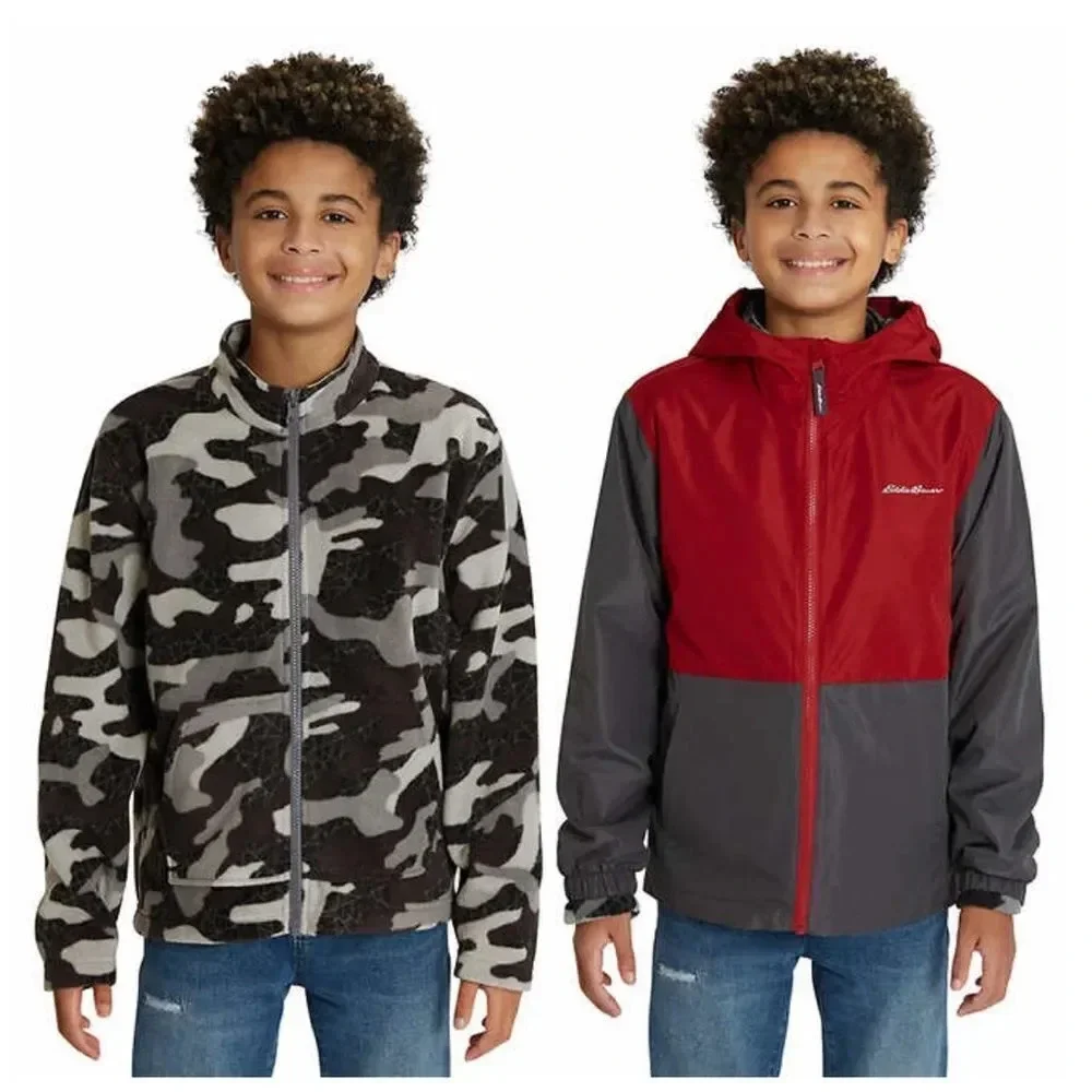 Eddie Bauer Youth 3-in-1 Red and Gray Jacket X-Small 5/6